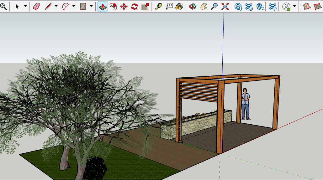 Diseño de Pérgola de Madera - adicional