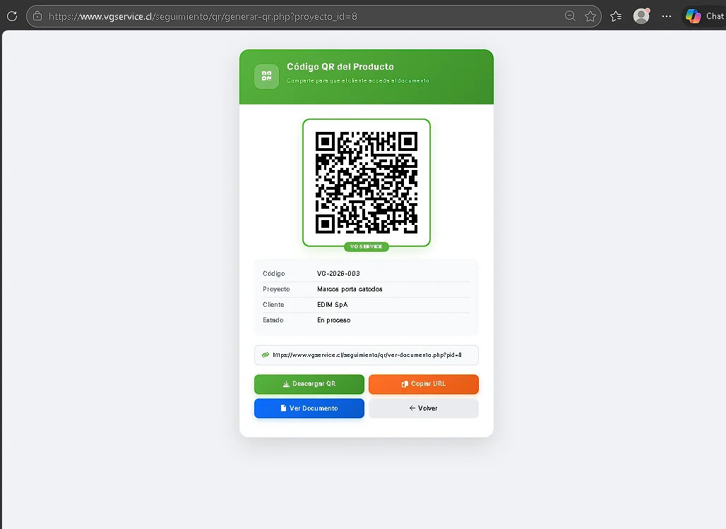 Plataforma Web de Gestión y Seguimiento de Proyectos con Acceso mediante Código QR - adicional