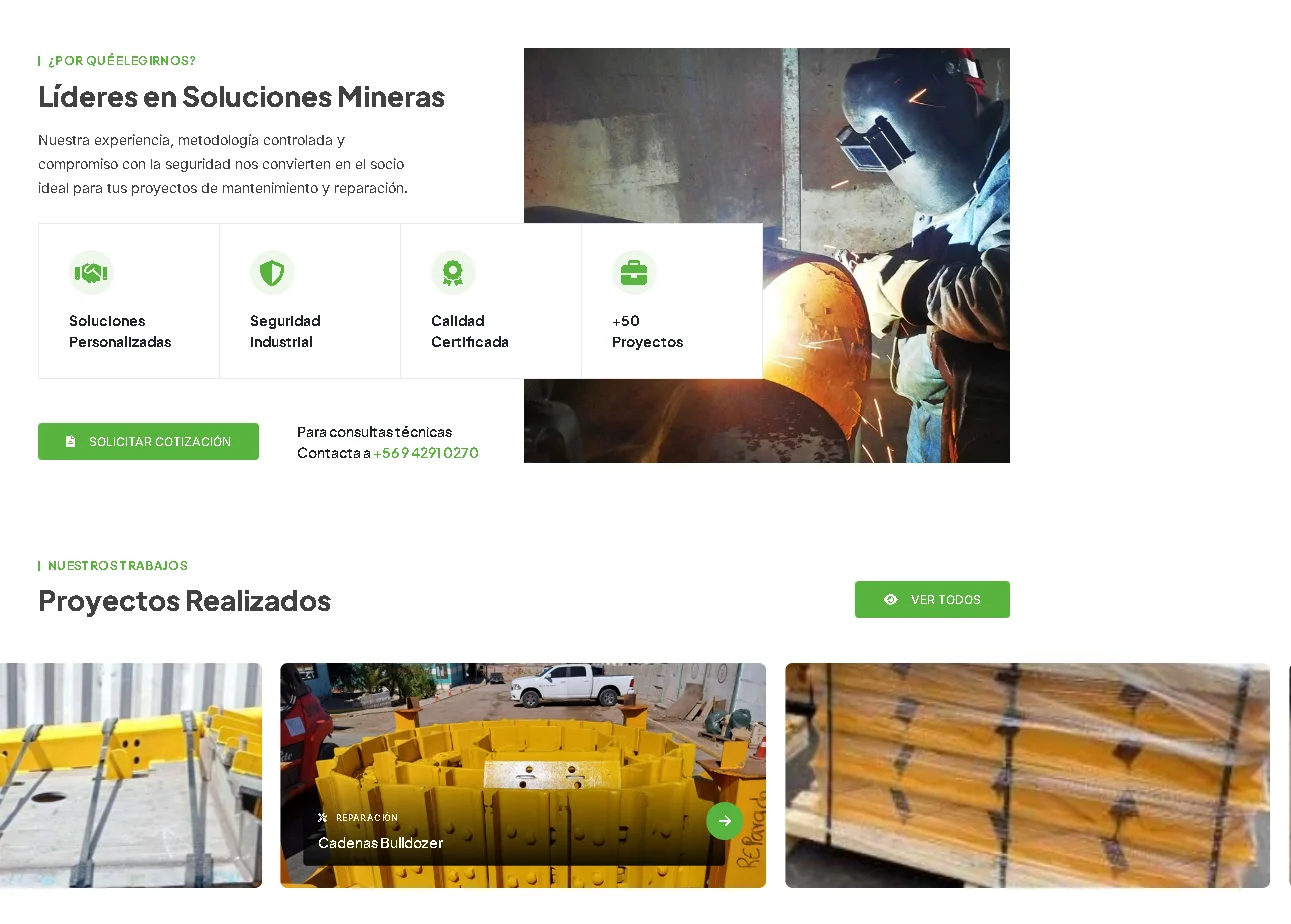 Diseño y Desarrollo de Página Web Corporativa para VG Service - adicional